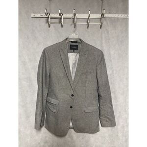 Banana Republic Blazer Men 40L Italian Linen Cotton 2B Flannel Surgeon Cuff Luxe